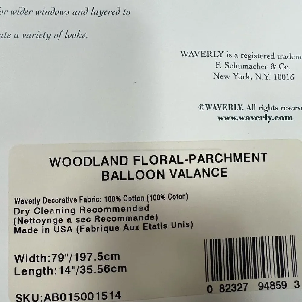 Waverly ballon valance woodland floral balloon valance